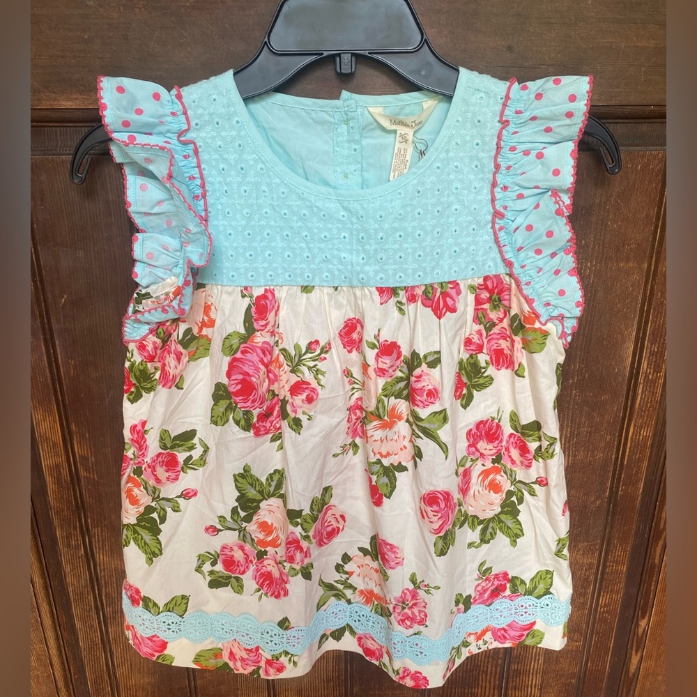 NWT Matilda Jane Lets Go Together Togetherness Pinky Promise Top, size 10